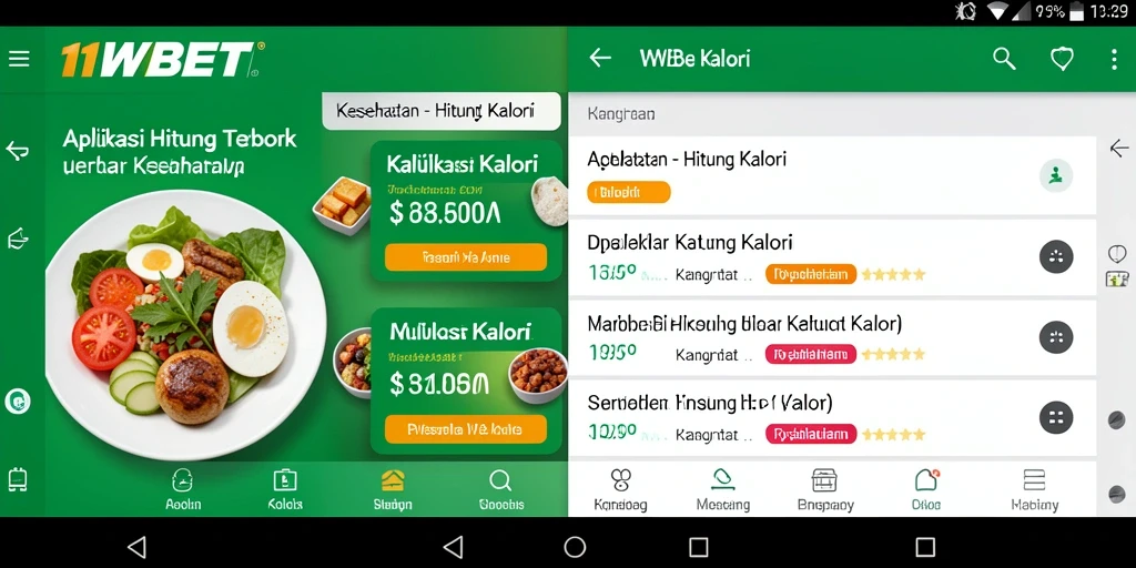 Tampilan antarmuka <strong>11WBET</strong> yang intuitif dan mudah digunakan untuk Hitung Kalori.