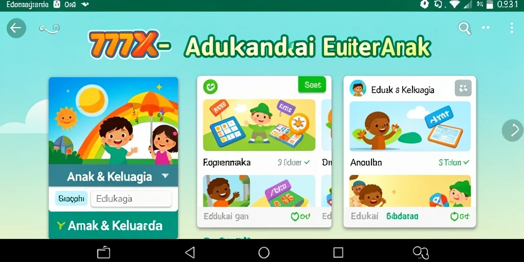 Screenshot antarmuka aplikasi edukasi anak 777ZX yang menarik.