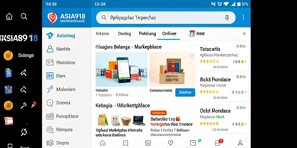 Antarmuka ASIA918 yang mudah digunakan untuk menjelajahi produk.