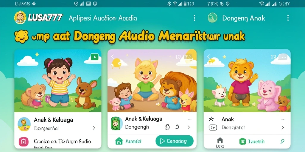 Tampilan antarmuka LUSA777 yang menarik dan ramah anak.