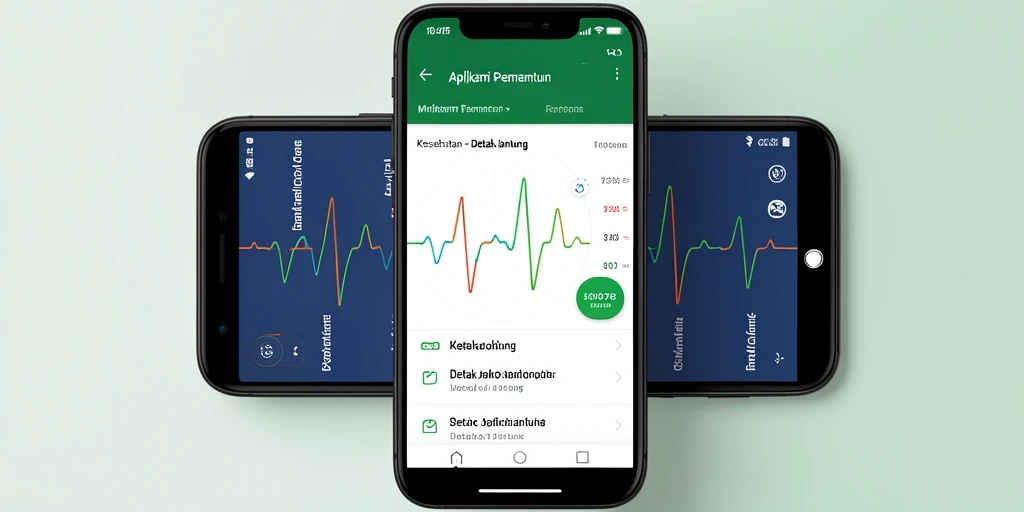 Antarmuka pengguna MPO76 yang menawan menampilkan pemantauan detak jantung secara real-time.