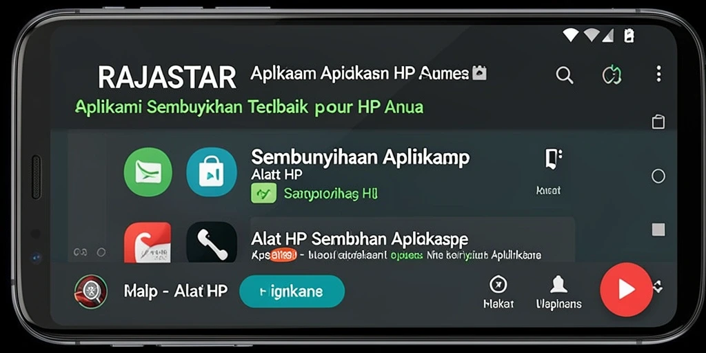 Tampilan antarmuka RAJASTAR untuk menyembunyikan aplikasi secara efektif.